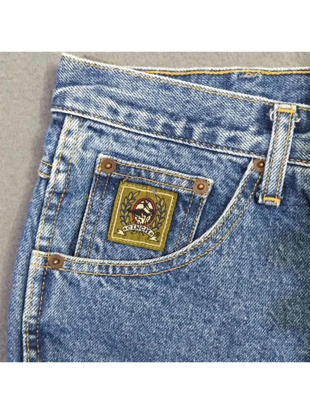 Cinch Jeans Men's 38x34Blue Western Denim Green Label Cowboy Rodeo